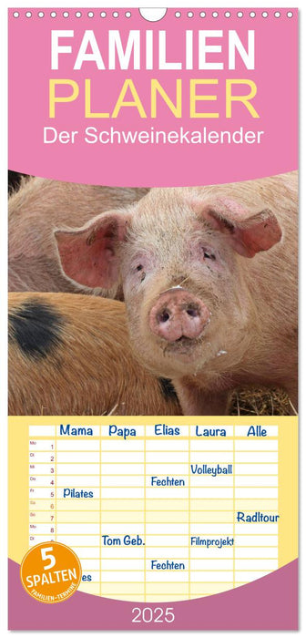 Der Schweinekalender (CALVENDO Familienplaner 2025)
