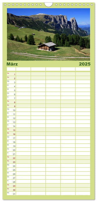 Alpe di Siusi - Seiser Alm (CALVENDO Familienplaner 2025)
