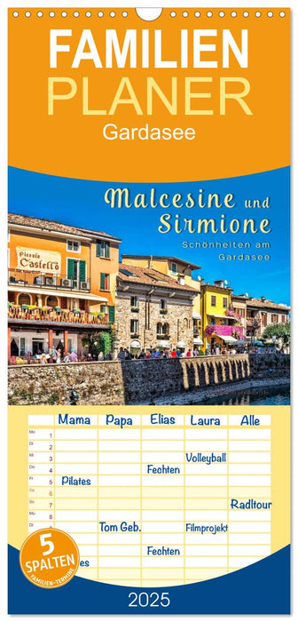 Malcesine und Sirmione, Schönheiten am Gardasee (CALVENDO Familienplaner 2025)