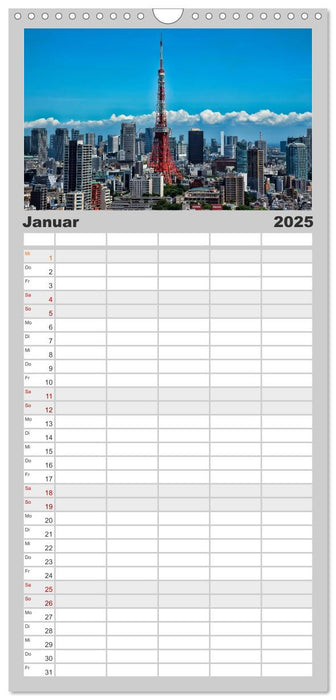 Tokio - Hightech und Menschenmassen (CALVENDO Familienplaner 2025)