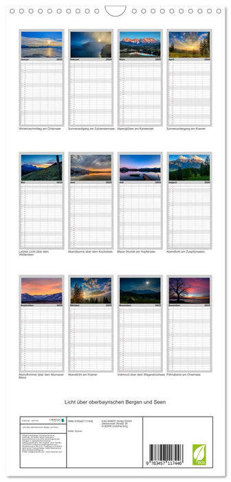 Licht über oberbayrischen Bergen und Seen (CALVENDO Familienplaner 2025)