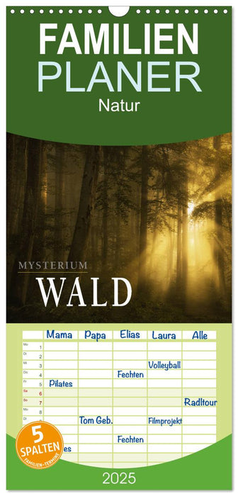 Mysterium Wald (CALVENDO Familienplaner 2025)