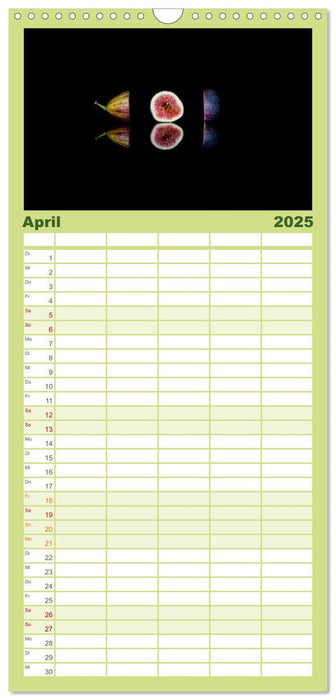 Früchte dreigeteilt (CALVENDO Familienplaner 2025)