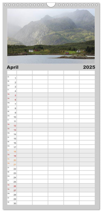 Panoramen der norwegischen Küste (CALVENDO Familienplaner 2025)