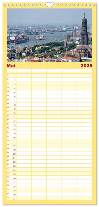 Hamburg Stadt an der Alster und Elbe (CALVENDO Familienplaner 2025)