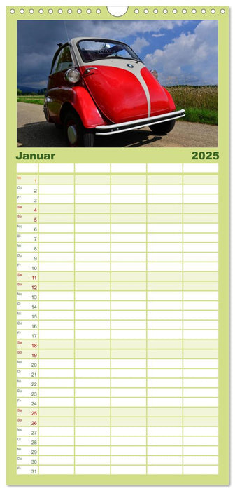 BMW Isetta - Die Knutschkugel (CALVENDO Familienplaner 2025)