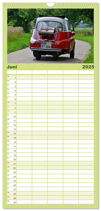 BMW Isetta - Die Knutschkugel (CALVENDO Familienplaner 2025)