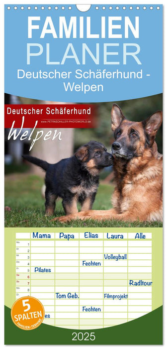 Deutscher Schäferhund - Welpen (CALVENDO Familienplaner 2025)