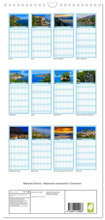 Makarska Riviera - Malerische Urlaubsorte in Dalmatien (CALVENDO Familienplaner 2025)