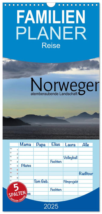 Norwegen atemberaubende Landschaft (CALVENDO Familienplaner 2025)