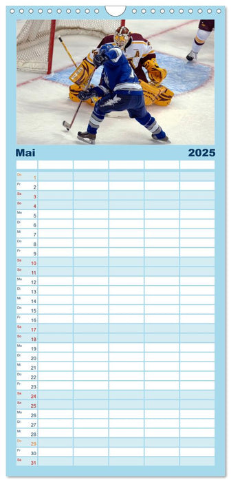 Mit vollem Einsatz - Eishockey (CALVENDO Familienplaner 2025)