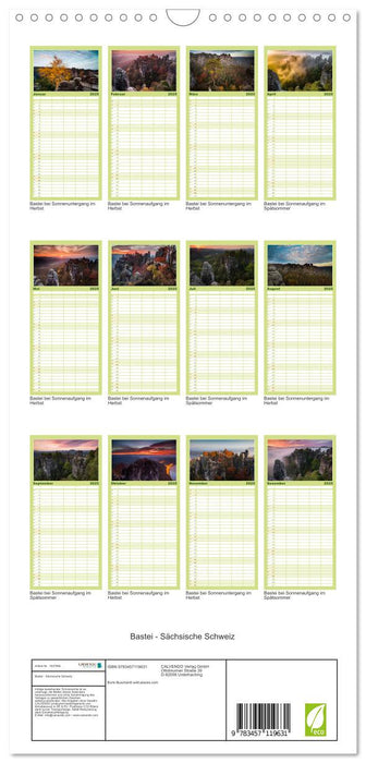 Bastei - Sächsische Schweiz (CALVENDO Familienplaner 2025)