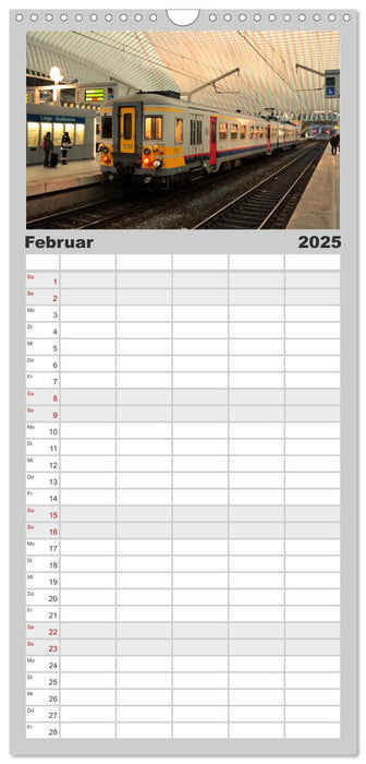 Europäische Eisenbahnen im Auge der Kamera (CALVENDO Familienplaner 2025)