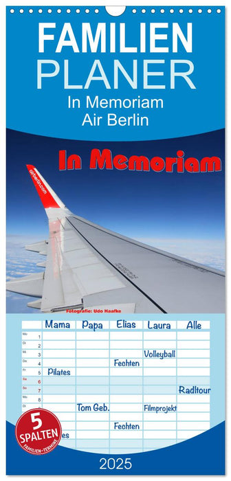 In Memoriam Air Berlin (CALVENDO Familienplaner 2025)