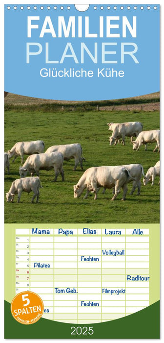 Glückliche Kühe (CALVENDO Familienplaner 2025)