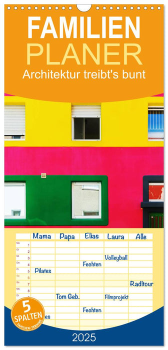 Architektur treibt's bunt (CALVENDO Familienplaner 2025)