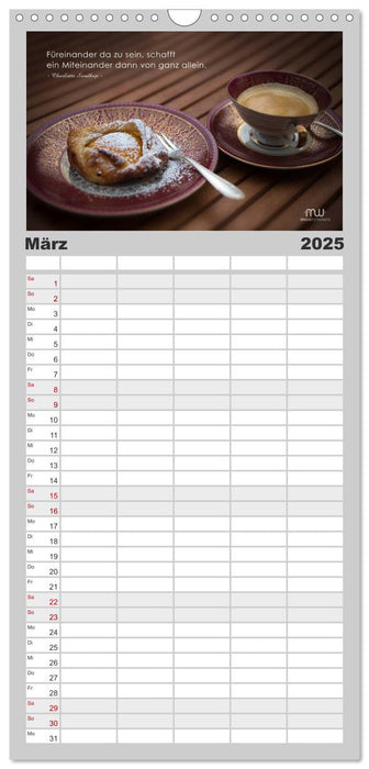 Gedanken... Bildkalender mit Sprüchen (CALVENDO Familienplaner 2025)