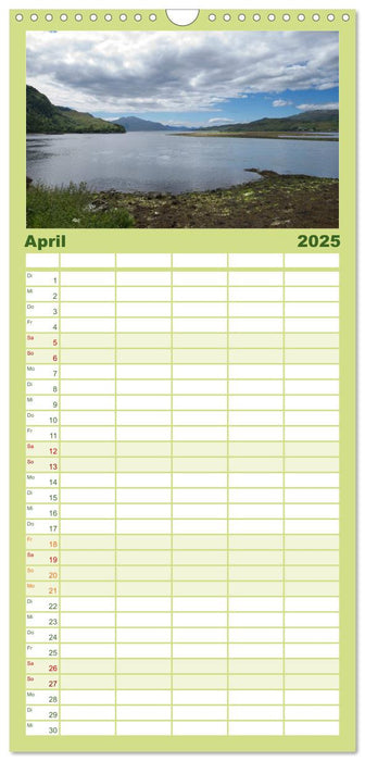 Schottland Highlands und Ostküste (CALVENDO Familienplaner 2025)