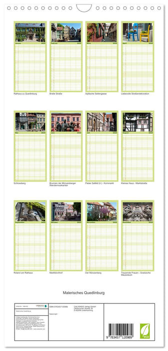 Malerisches Quedlinburg (CALVENDO Familienplaner 2025)