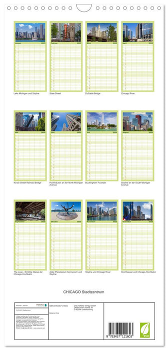 CHICAGO Stadtzentrum (CALVENDO Familienplaner 2025)