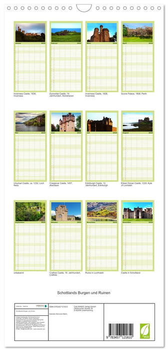 Schottlands Burgen und Ruinen (CALVENDO Familienplaner 2025)