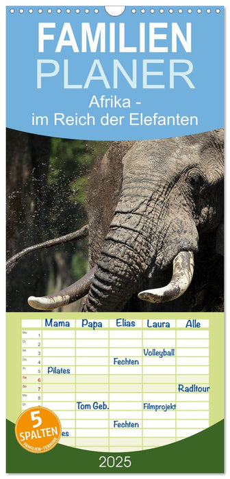 Afrika - im Reich der Elefanten (CALVENDO Familienplaner 2025)