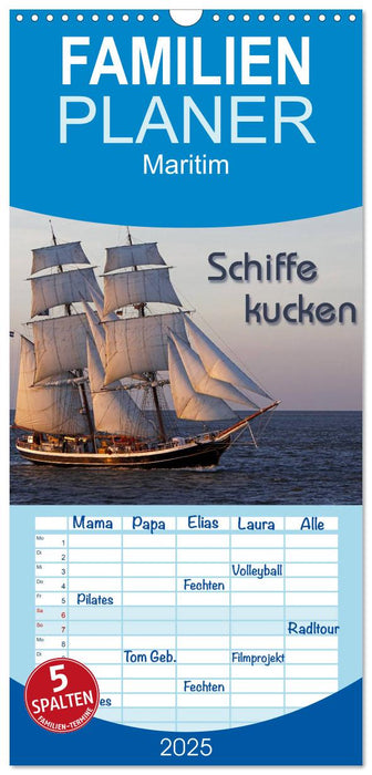 Schiffe kucken (CALVENDO Familienplaner 2025)