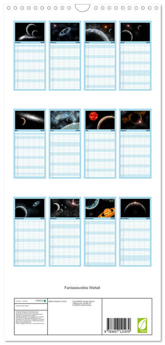 Fantasievolles Weltall (CALVENDO Familienplaner 2025)