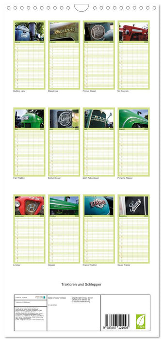 Traktoren und Schlepper (CALVENDO Familienplaner 2025)