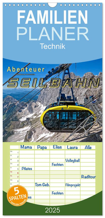 Abenteuer Seilbahn (CALVENDO Familienplaner 2025)