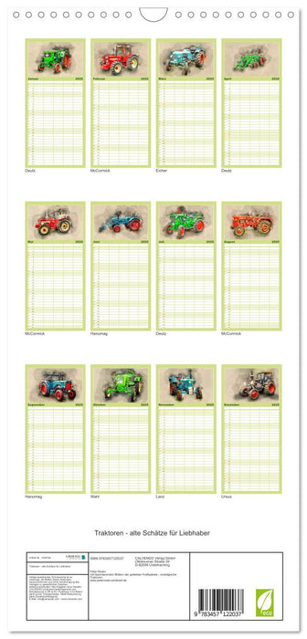 Traktoren - alte Schätze für Liebhaber (CALVENDO Familienplaner 2025)