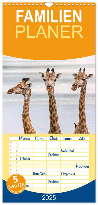 Afrikas Tierwelt: Giraffen (CALVENDO Familienplaner 2025)