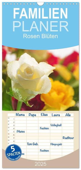 Rosen Blüten Terminkalender (CALVENDO Familienplaner 2025)