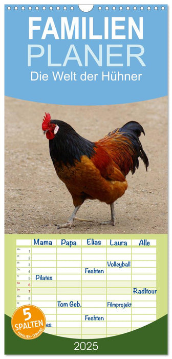 Die Welt der Hühner (CALVENDO Familienplaner 2025)