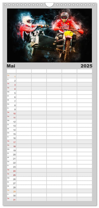 Seitenwagen Motocross (CALVENDO Familienplaner 2025)