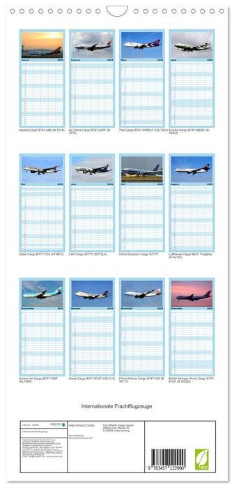 Internationale Frachtflugzeuge (CALVENDO Familienplaner 2025)