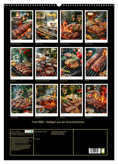 Food BBQ - Deftiges aus der Gourmet-Küche (CALVENDO Wandkalender 2025)