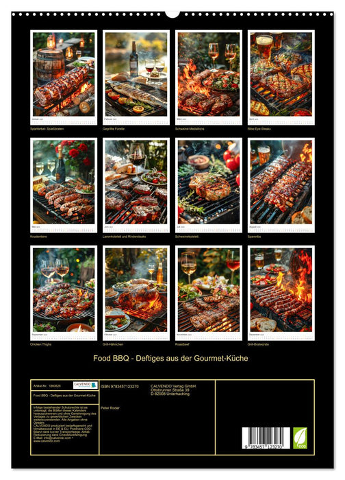 Food BBQ - Deftiges aus der Gourmet-Küche (CALVENDO Premium Wandkalender 2025)
