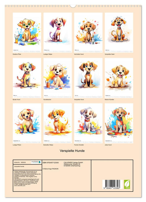 Verspielte Hunde (CALVENDO Premium Wandkalender 2025)