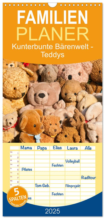 Kunterbunte Bärenwelt - Teddys (CALVENDO Familienplaner 2025)