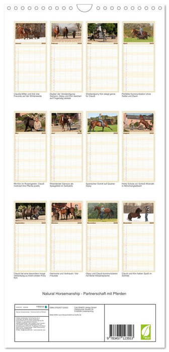 Natural Horsemanship - Partnerschaft mit Pferden (CALVENDO Familienplaner 2025)