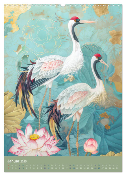 Tiere und Natur - Asienstil (CALVENDO Wandkalender 2025)
