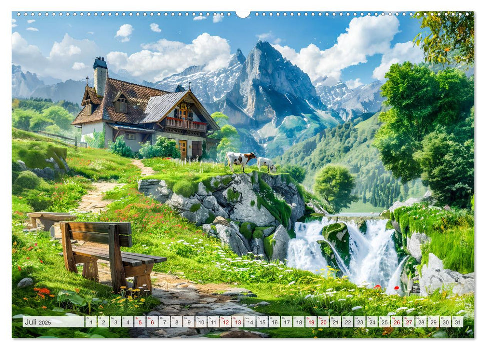 Cottages am Wasser - Malerische Rückzugsorte genießen (CALVENDO Premium Wandkalender 2025)