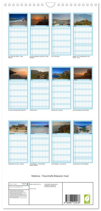 Mallorca - Traumhafte Balearen Insel (CALVENDO Familienplaner 2025)