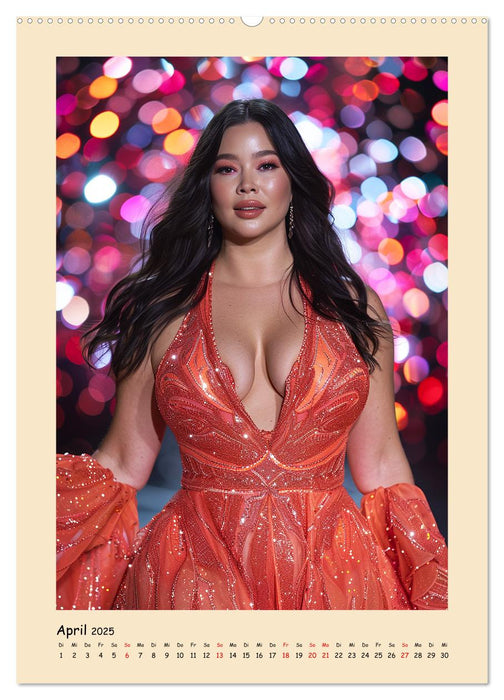 Plus Size Models in glamouröser High Fashion (CALVENDO Premium Wandkalender 2025)