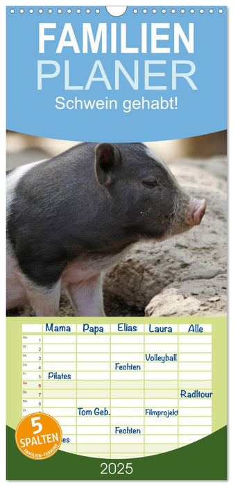 Schwein gehabt! (CALVENDO Familienplaner 2025)