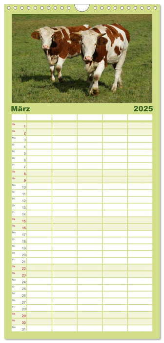 Tiere auf dem Bauernhof (CALVENDO Familienplaner 2025)