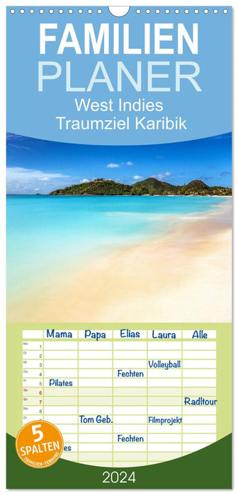 West Indies - Traumziel Karibik (CALVENDO Familienplaner 2025)