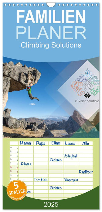 Climbing Solutions - Bergsport weltweit (CALVENDO Familienplaner 2025)