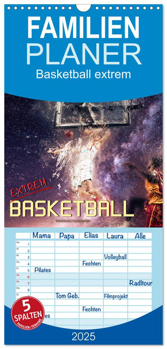 Basketball extrem (CALVENDO Familienplaner 2025)